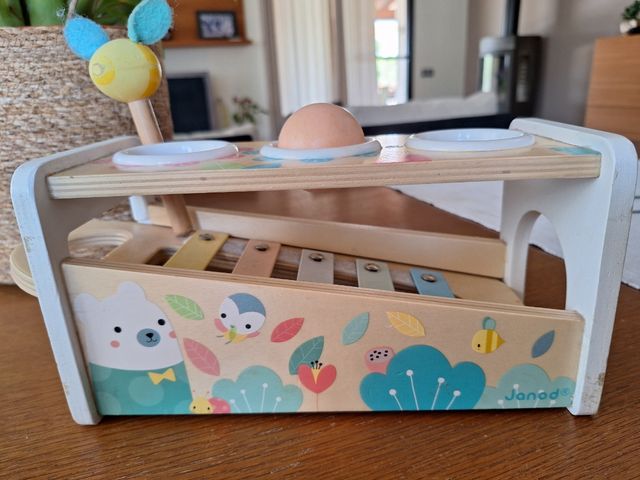 Tren Janod Bomberos + regalo xilófono