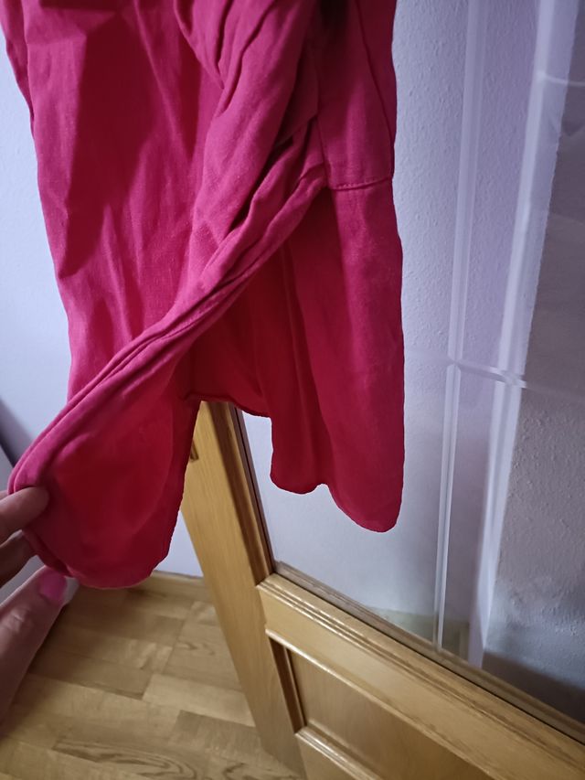 Vestido rosa cruzado