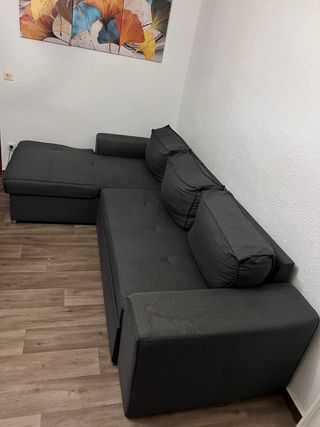 Sofá cama gris - 3 plazas