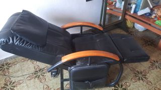 Sillón relax eléctrico de polipiel negro