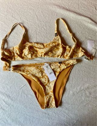 Bikini Etam XL marrón-amarillo