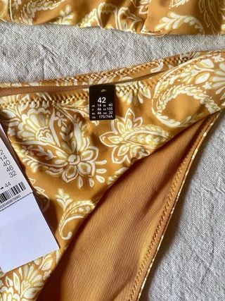 Bikini Etam XL marrón-amarillo