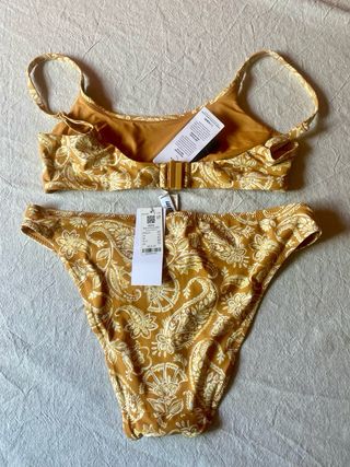 Bikini Etam XL marrón-amarillo