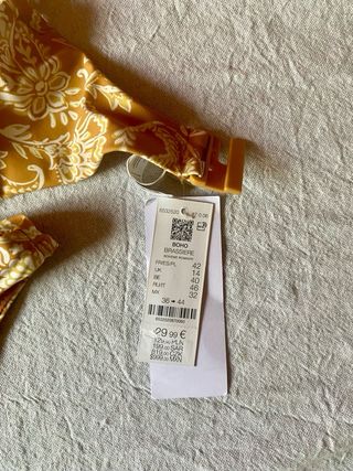 Bikini Etam XL marrón-amarillo