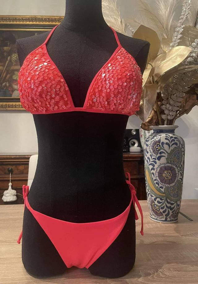 Bikini GOLDEN LADY aragosta paillettes nuovo