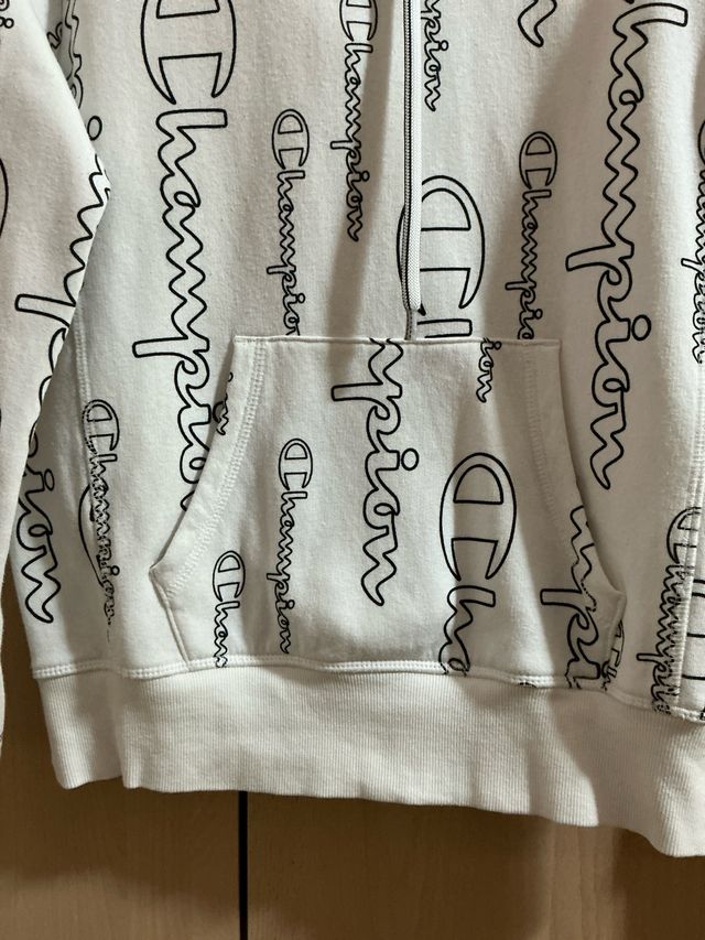 Sudadera Champion blanca talla S, totalmente nueva