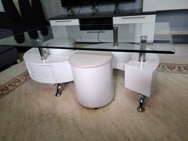 Mesa centro moderna blanca