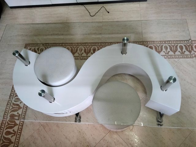 Mesa centro moderna blanca