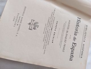 Antiguo libro de Historia de España 1936