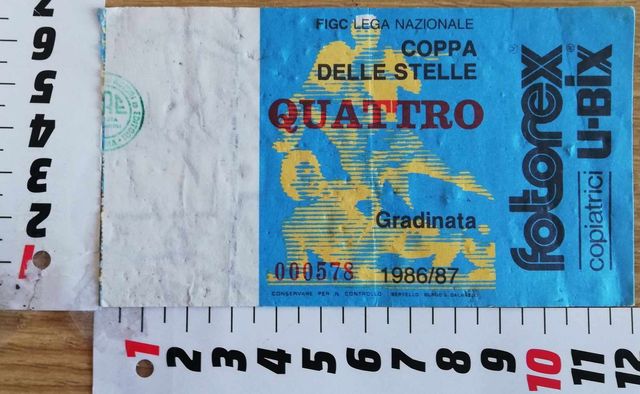 Biglietto Juventus-Napoli di Serie A del 1985/86