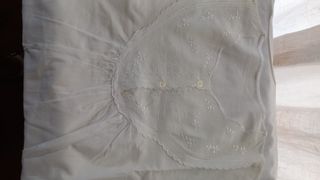 Camicia notte bianca ricamata