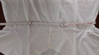 Camicia notte bianca ricamata