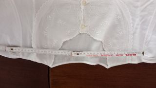 Camicia notte bianca ricamata