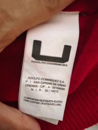 Chaqueta Adolfo Domínguez S - Gris/Roja