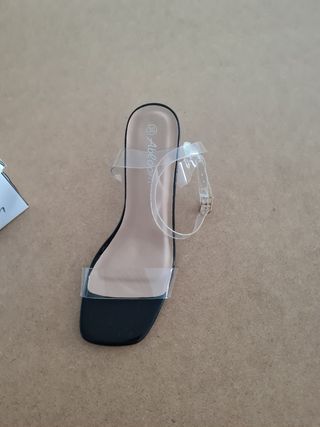 Zapatos tacón transparente negros - 36