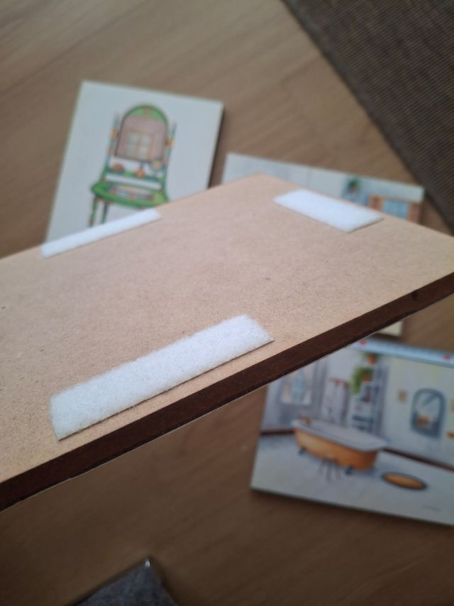 4 láminas baño vintage