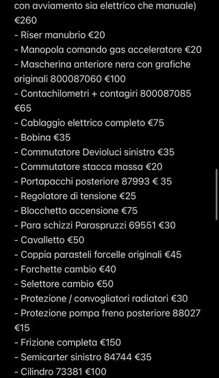 Ricambi Husqvarna TE610 1998