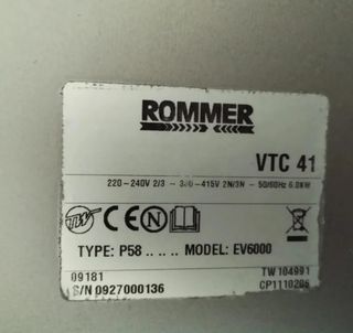 Vitrocerámica Rommer VTC 41 