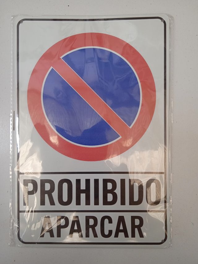 Cartel metálico Prohibido Aparcar