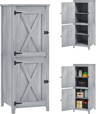 Casetta da Giardino in Legno di Abete con 2 Armadi