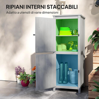 Casetta da Giardino in Legno di Abete con 2 Armadi