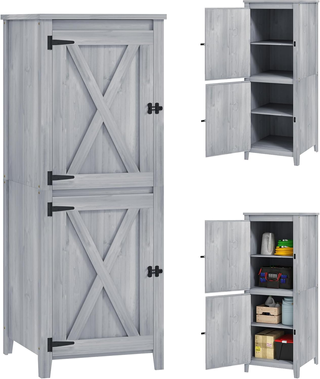 Casetta da Giardino in Legno di Abete con 2 Armadi