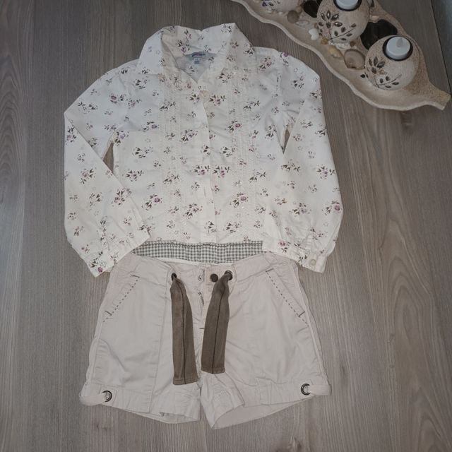 Conjunto niña verano: blusa+shorts