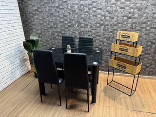 Mesa Avatar Negra + 4 Sillas Nuevas | Comodidad! 