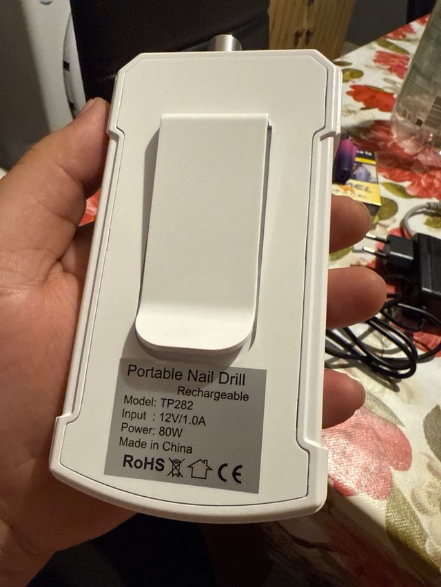 Fresadora eléctrica uñas recargable