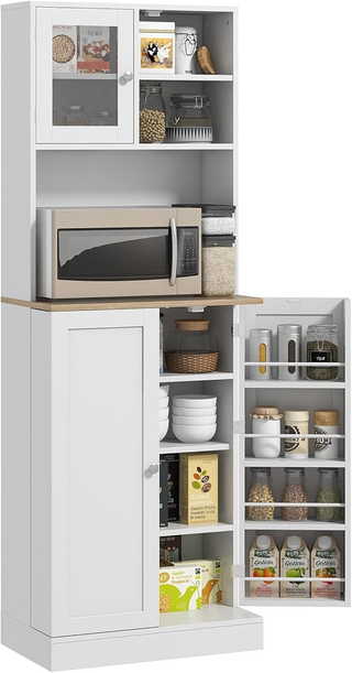 Credenza Cucina Alta con Armadietto, Piano Portami