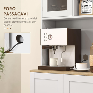 Credenza Cucina Alta con Armadietto, Piano Portami