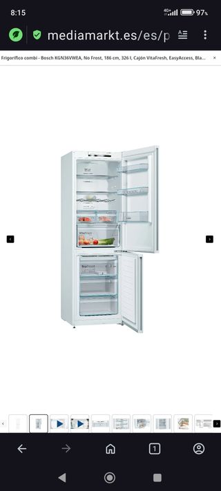 Nevera Bosch md.KGN36VWEA NUEVA COMPLETAMENTE 
