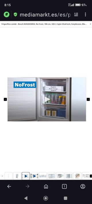 Nevera Bosch md.KGN36VWEA NUEVA COMPLETAMENTE 
