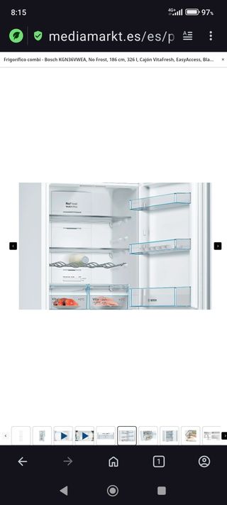 Nevera Bosch md.KGN36VWEA NUEVA COMPLETAMENTE 
