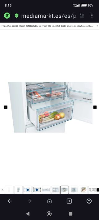 Nevera Bosch md.KGN36VWEA NUEVA COMPLETAMENTE 
