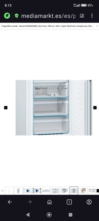 Nevera Bosch md.KGN36VWEA NUEVA COMPLETAMENTE 
