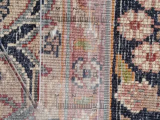 Alfombra persa Isfahan roja y marfil