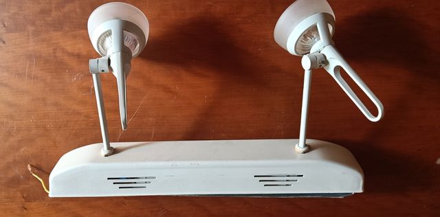 Lampara pared/techo 2 focos blanca