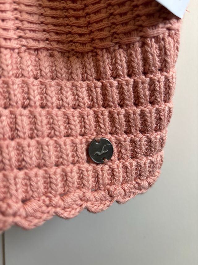 Top Hollister rosa tejido