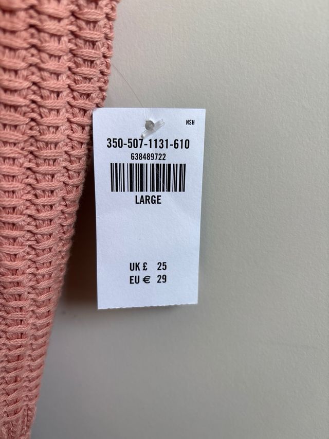 Top Hollister rosa tejido