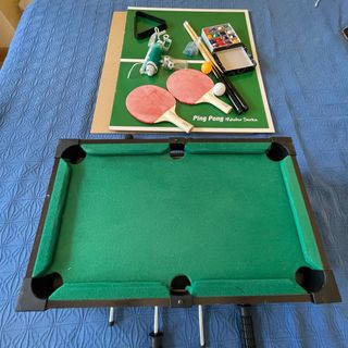 Mesa juegos 3 en 1: billar, futbolín, ping pong
