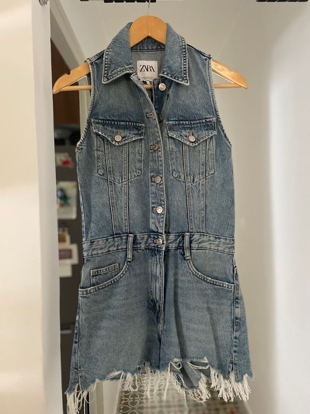 Mono vaquero Zara - Azul
