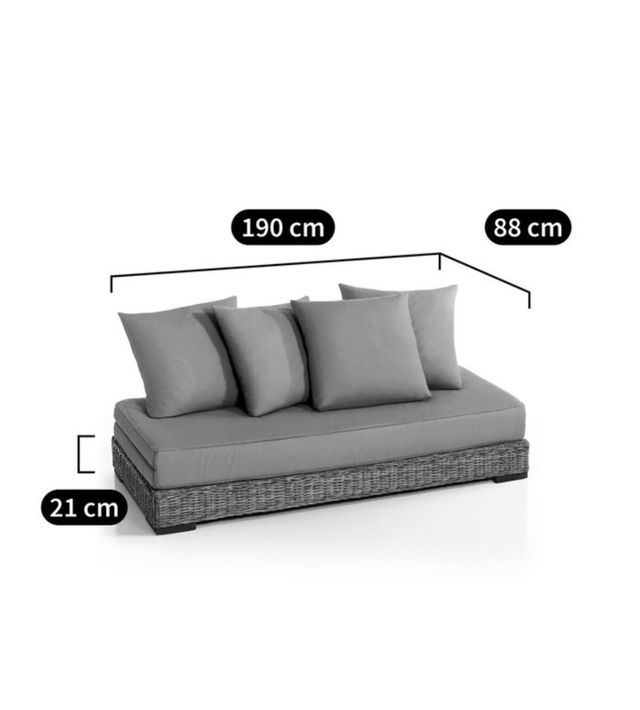 Sofá cama kubu Giada - beige/verde