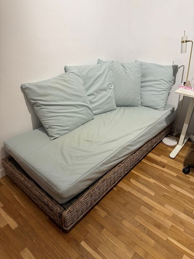Sofá cama kubu Giada - beige/verde