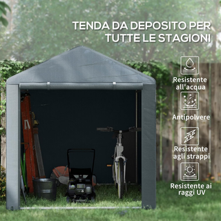 Garage Moto per Esterno Portaoggetti Anti UV con I