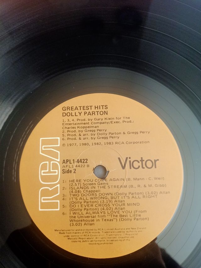Dolly Parton Greatest Hits vinilo