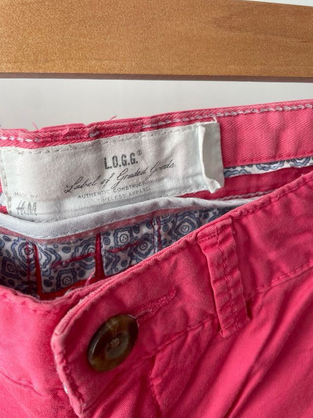 Shorts H&M rosa, talla M
