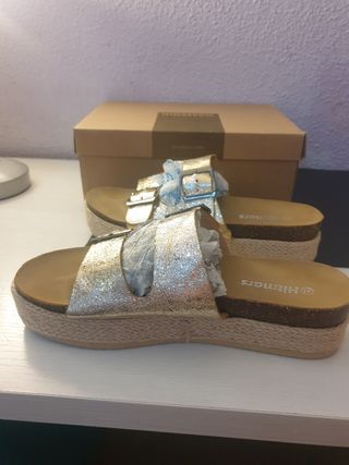 Sandalias doradas Hitmars - Talla 41