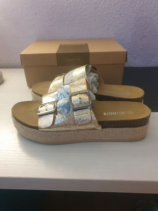 Sandalias doradas Hitmars - Talla 41