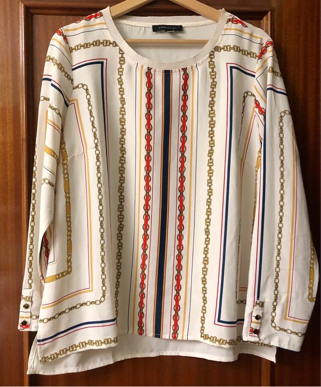 Blusa combinada Cortefiel